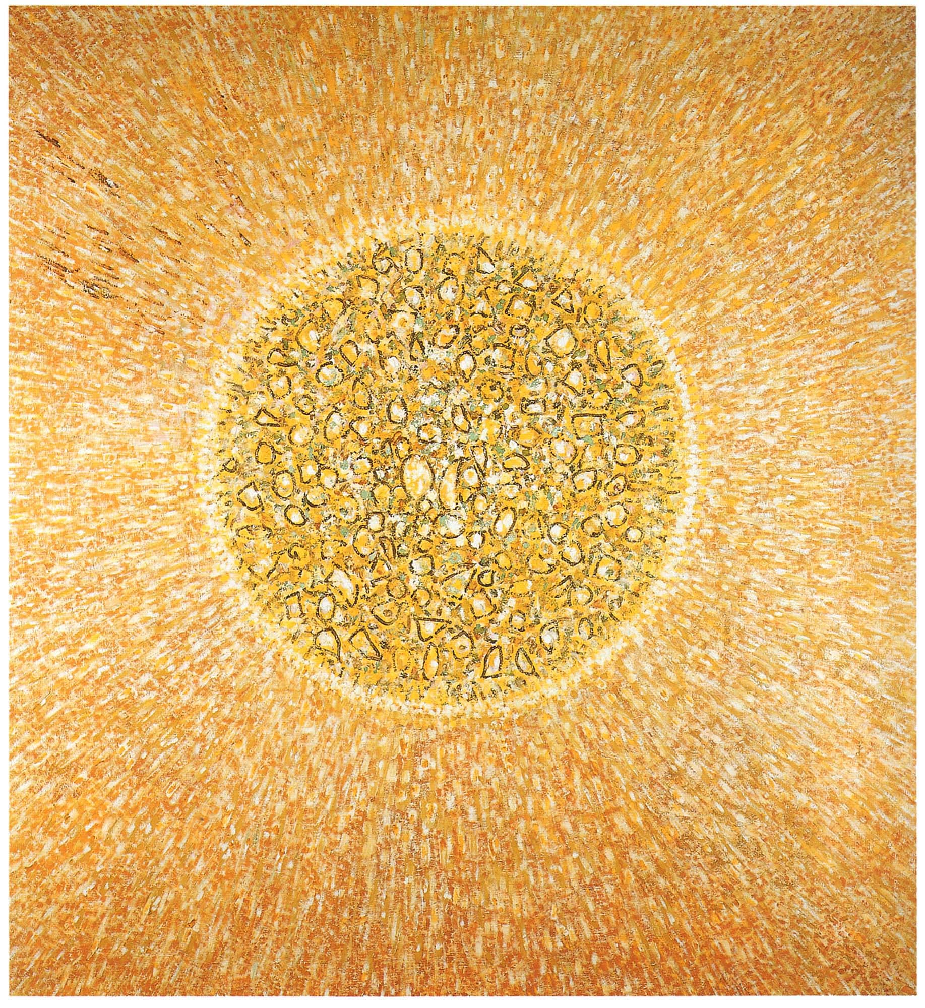 Golden Center, 1964, Oil on linen, 60 x 56 in. (152.4 x 142.2 cm)
 – The Richard Pousette-Dart Foundation
