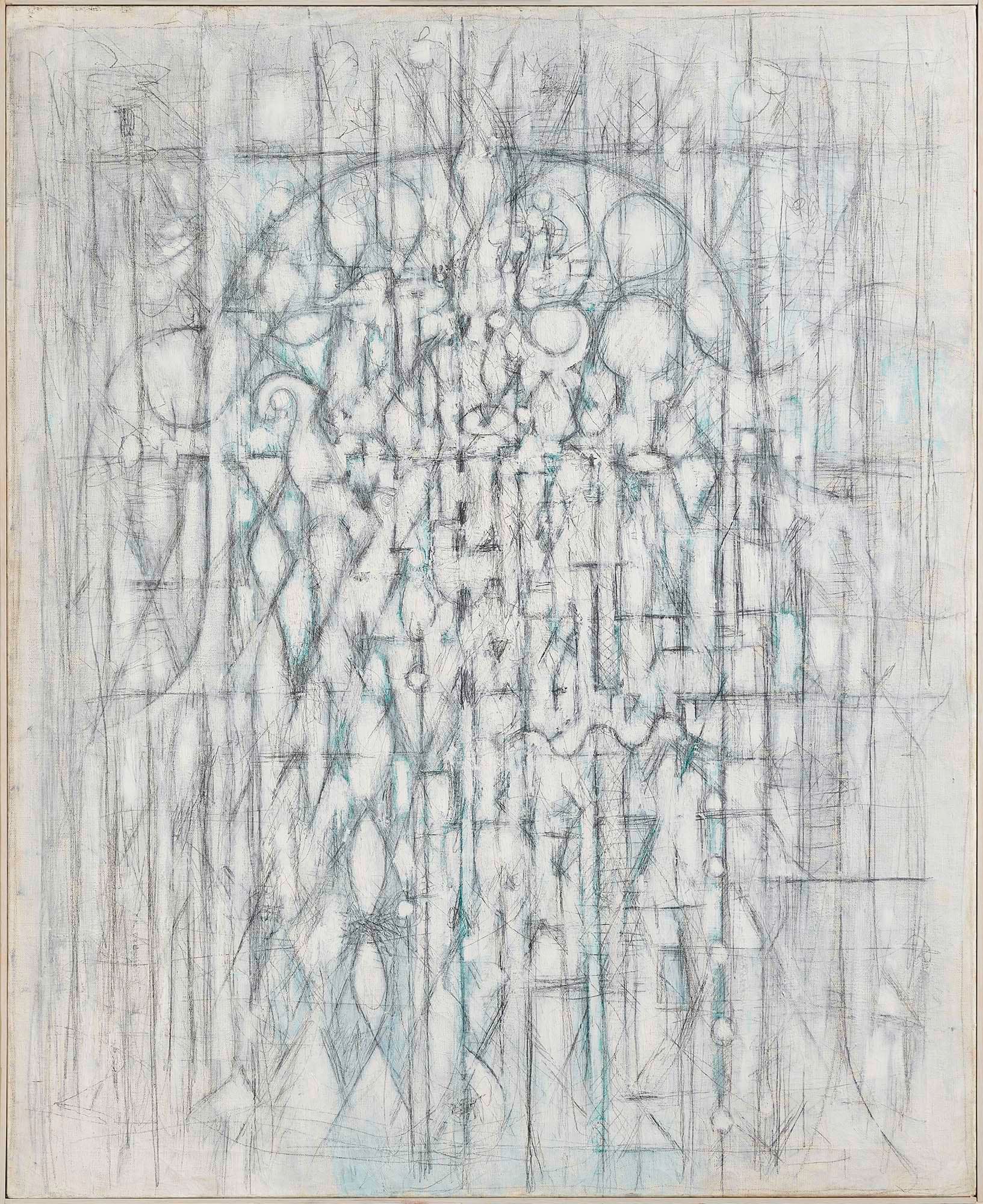 Head of a Poet, 1950–51, Oil and graphite on linen, 44 1/8 x 35 7/8 in. (112.1 x 91.1 cm)
 – The Richard Pousette-Dart Foundation