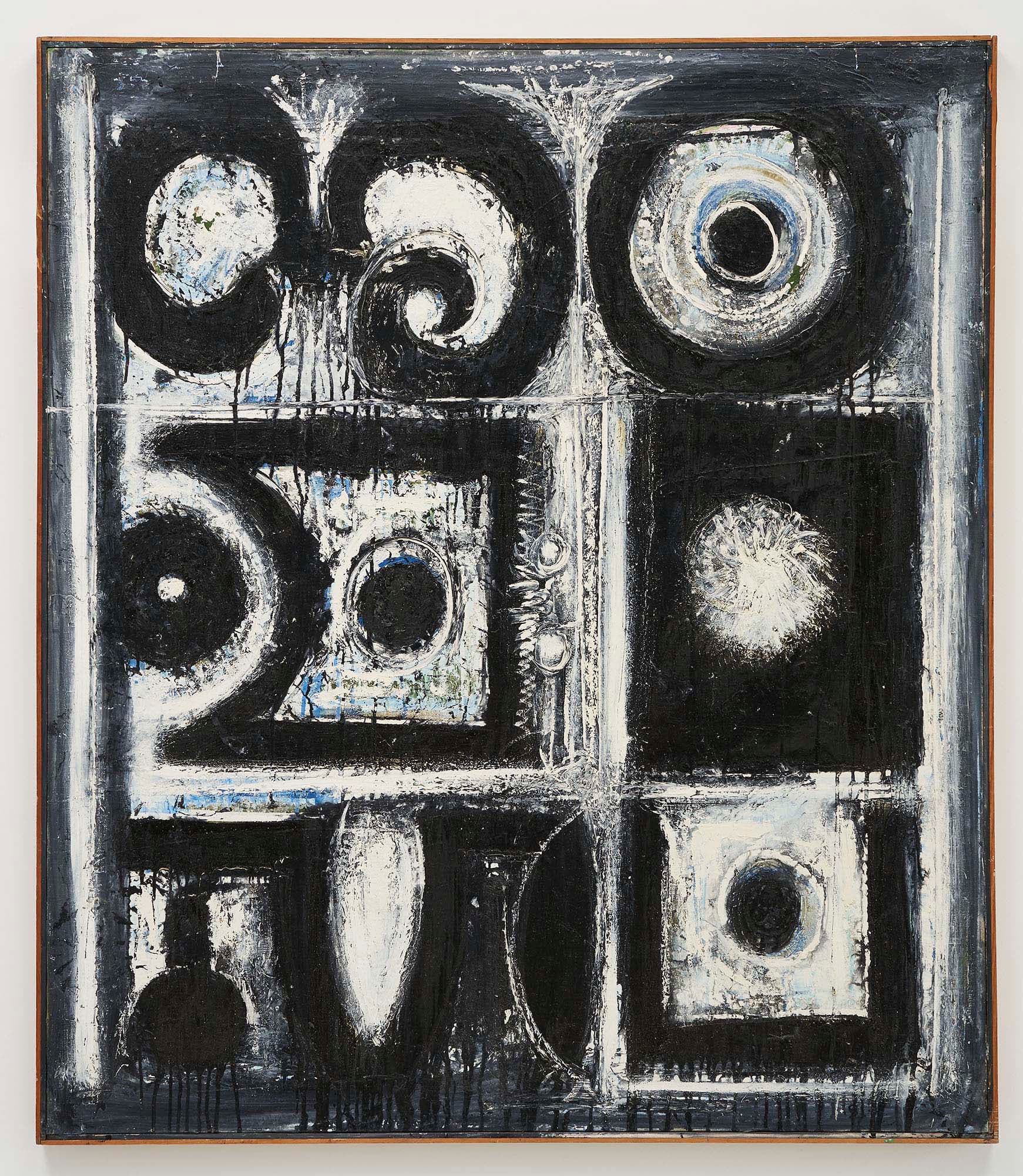 Black Intervals, 1949–50, Oil on linen, 56 x 49 in. (142.2 x 124.5 cm)
 – The Richard Pousette-Dart Foundation