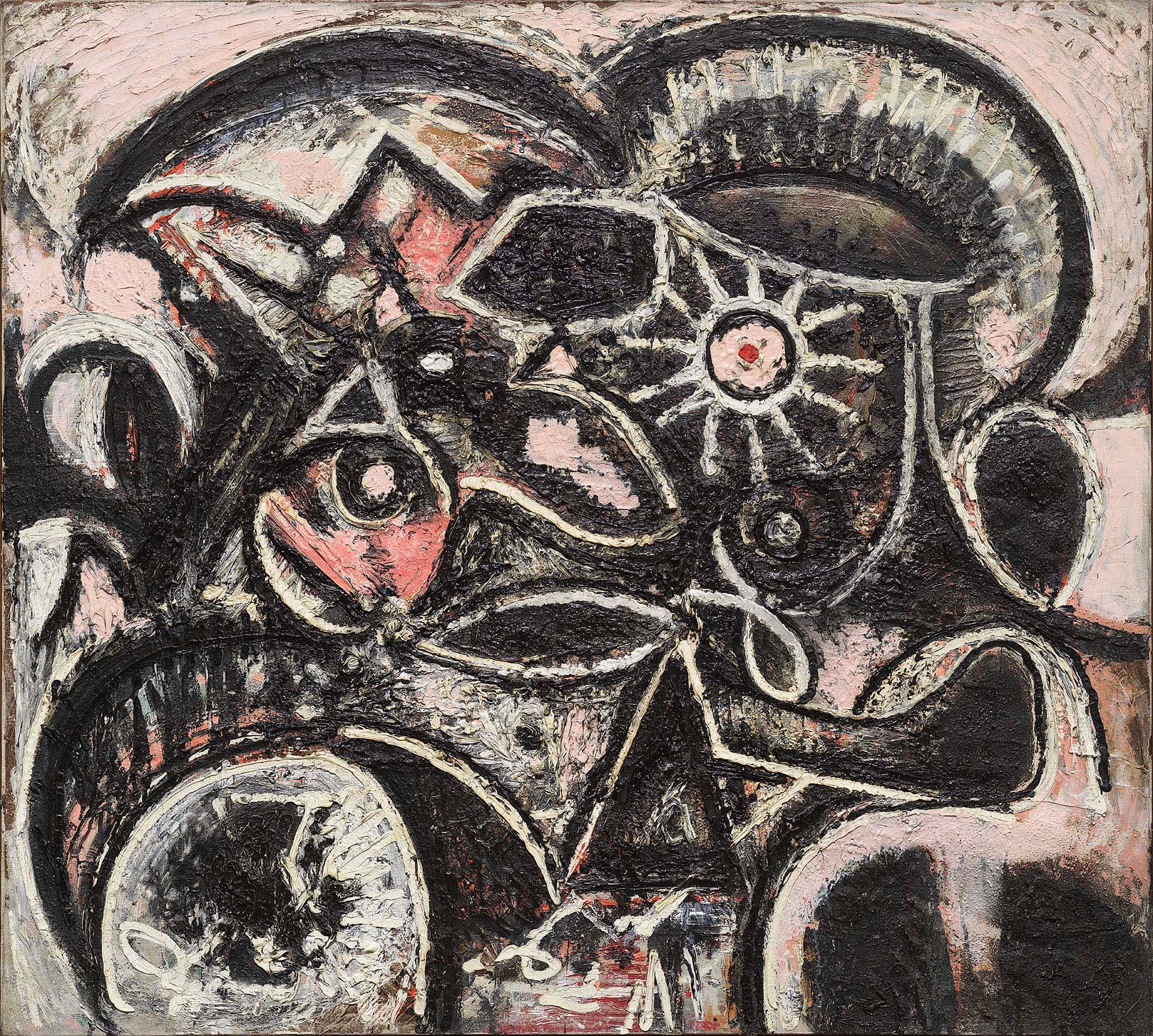 Eagle's Nest, 1946, Oil on linen, 36 1/8 x 39 7/8 in. (91.8 x 101.3 cm)
 – The Richard Pousette-Dart Foundation