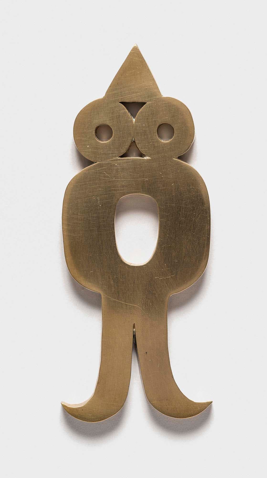 #65 (Eye Ghost Form), c. 1945, Hand-cut  brass, 4 1/2 x 2 x 1/4 in. (11.4 x 5.1 cm)
 – The Richard Pousette-Dart Foundation