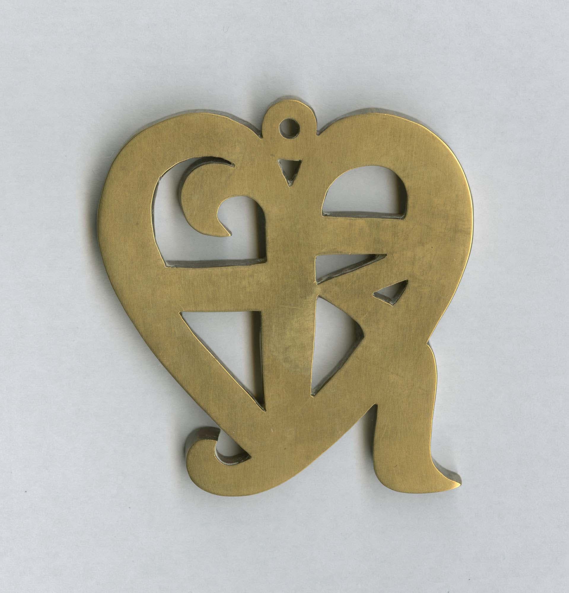 Brass #72, 1942, Hand-cut brass, 2 5/8 x 2 1/2 x 1/4 in. (6.7 x 6.4 x 0.6 cm)
 – The Richard Pousette-Dart Foundation