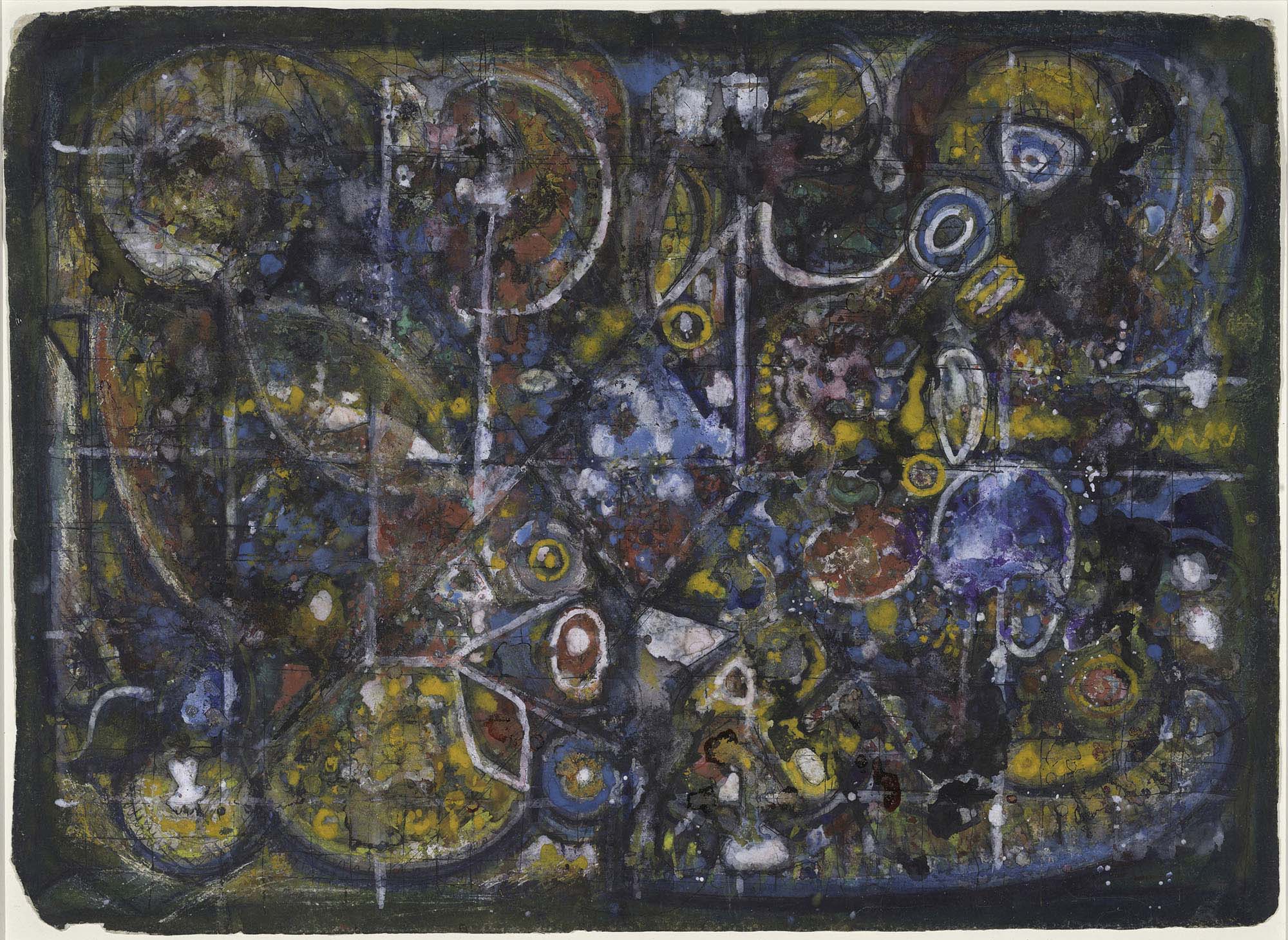 Seasons of Light
c. 1942–43
Gouache watercolor, and ink on paper
22 3/4 x 31 1/4 in. (57.8 x 79.4 cm)
The Metropolitan Museum of Art, New York, Anonymous Gift (1991.476.2)
 – The Richard Pousette-Dart Foundation
