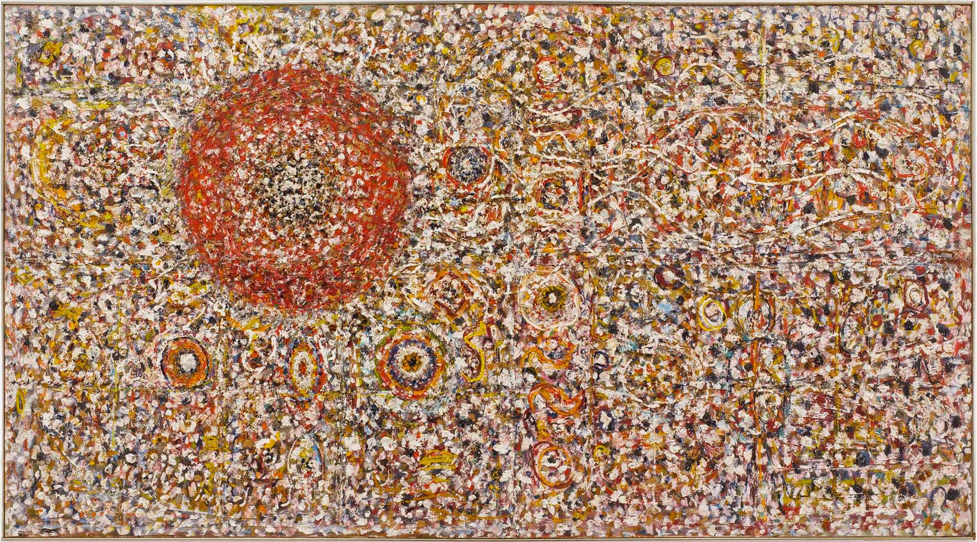 From the Flaming Suns, 1960–64, Oil on linen, 66 x 96 in. (167.6 x 243.8 cm)
 – The Richard Pousette-Dart Foundation