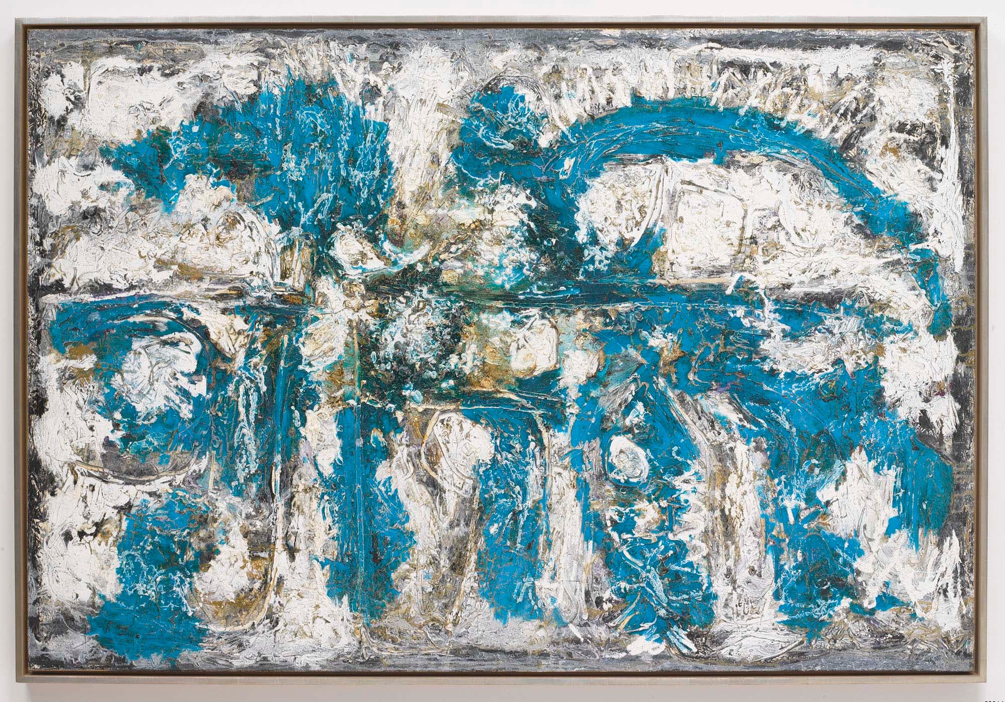 Blue Amorphous #4, 1962, Oil on canvas, 51 x 75 1/2 in. (129.5 x 191.8 cm)
 – The Richard Pousette-Dart Foundation