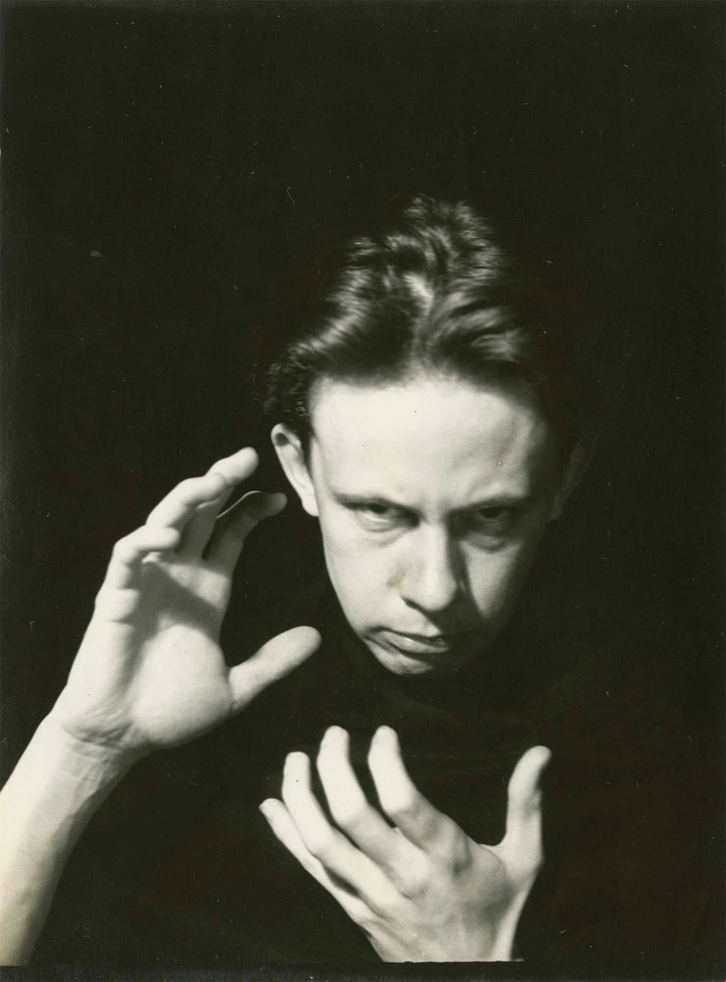 Self-Portrait, c. 1935, Gelatin silver print, 4 7/8 x 3 5/8 in.
 – The Richard Pousette-Dart Foundation