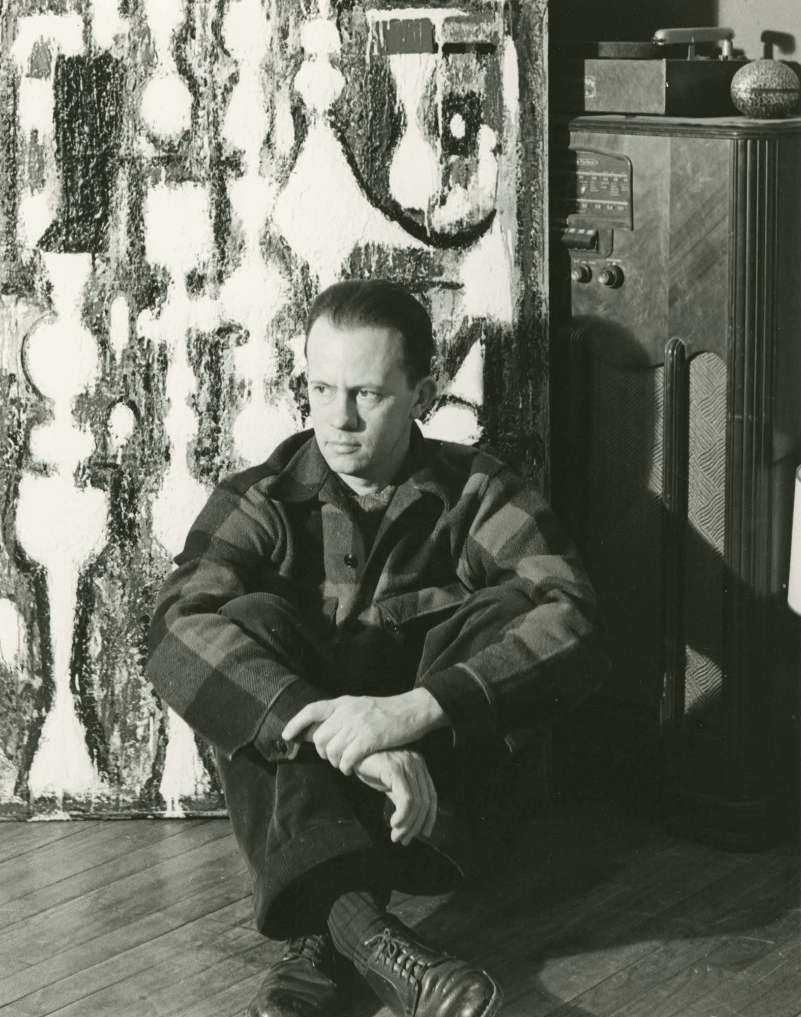 Richard Pousette-Dart, Self-portrait, Sloatsburg, NY, ca. 1953 – The Richard Pousette-Dart Foundation