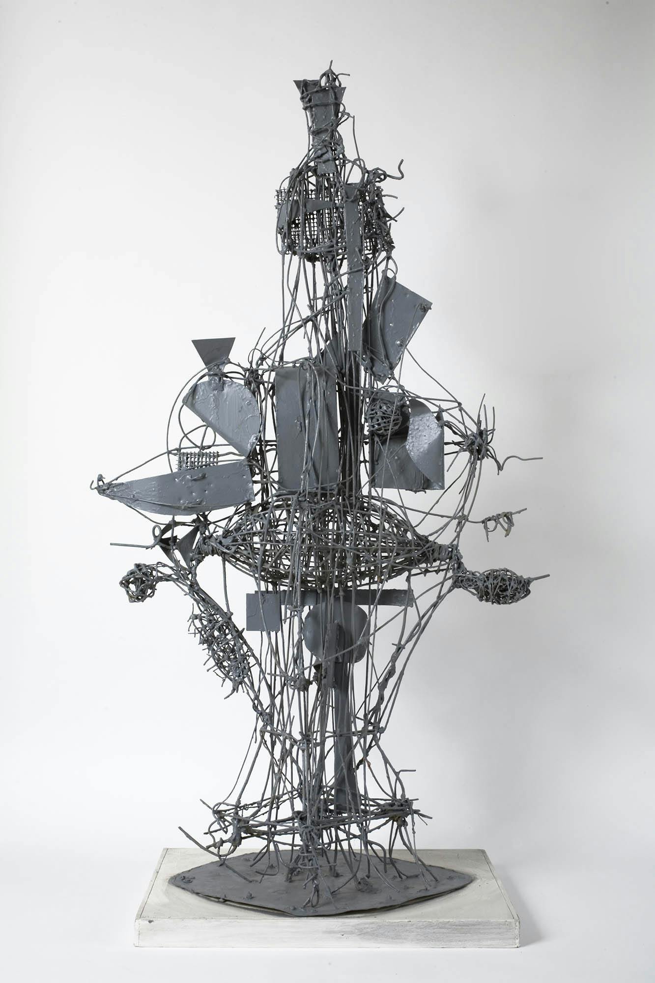 _[Creature of Clouds (Wire Sculpture #3)](https://pousette-dartfoundation.org/works/creature-of-clouds/),_ 1951, steel wire and sheet metal, painted gray, 49 ½ x 28 x 14 in. (125.7 x 71.1 x 35.6 cm)
 – The Richard Pousette-Dart Foundation