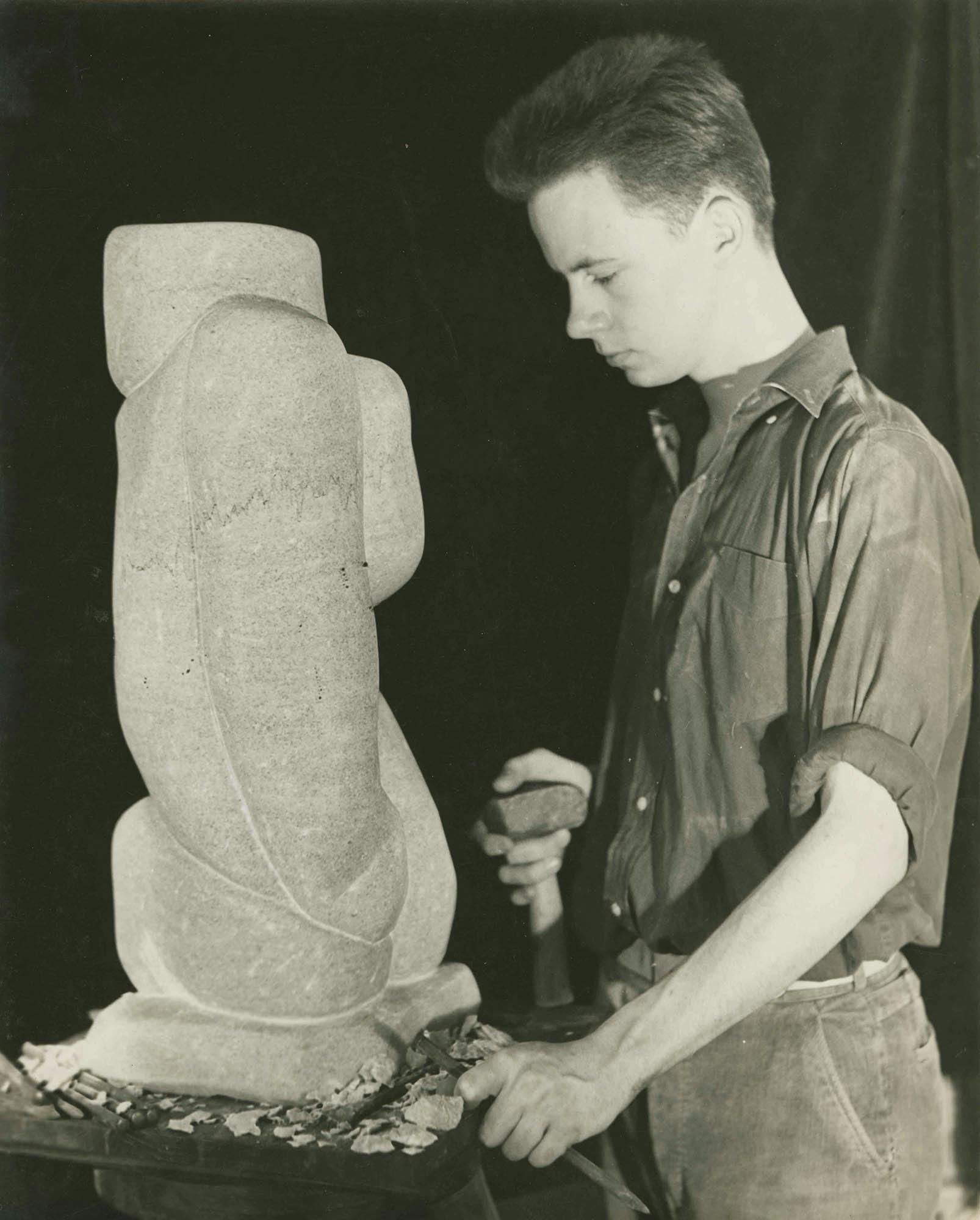 Richard Pousette-Dart with _[Tennessee Marble](https://pousette-dartfoundation.org/works/tennessee-marble/)_, c. 1937
 – The Richard Pousette-Dart Foundation