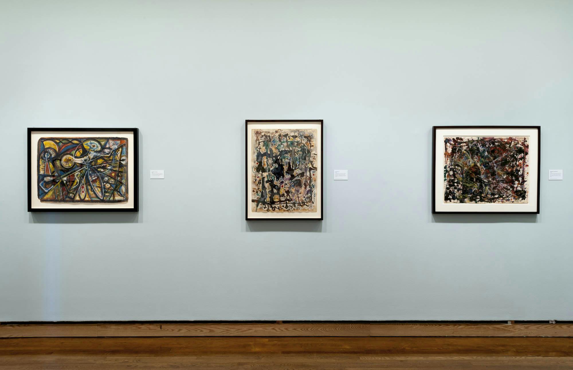 Installation view, Full Circle: Works on Paper by Richard Pousette-Dart, Philadelphia Museum of Art, Philadelphia, PA 2014. – The Richard Pousette-Dart Foundation
