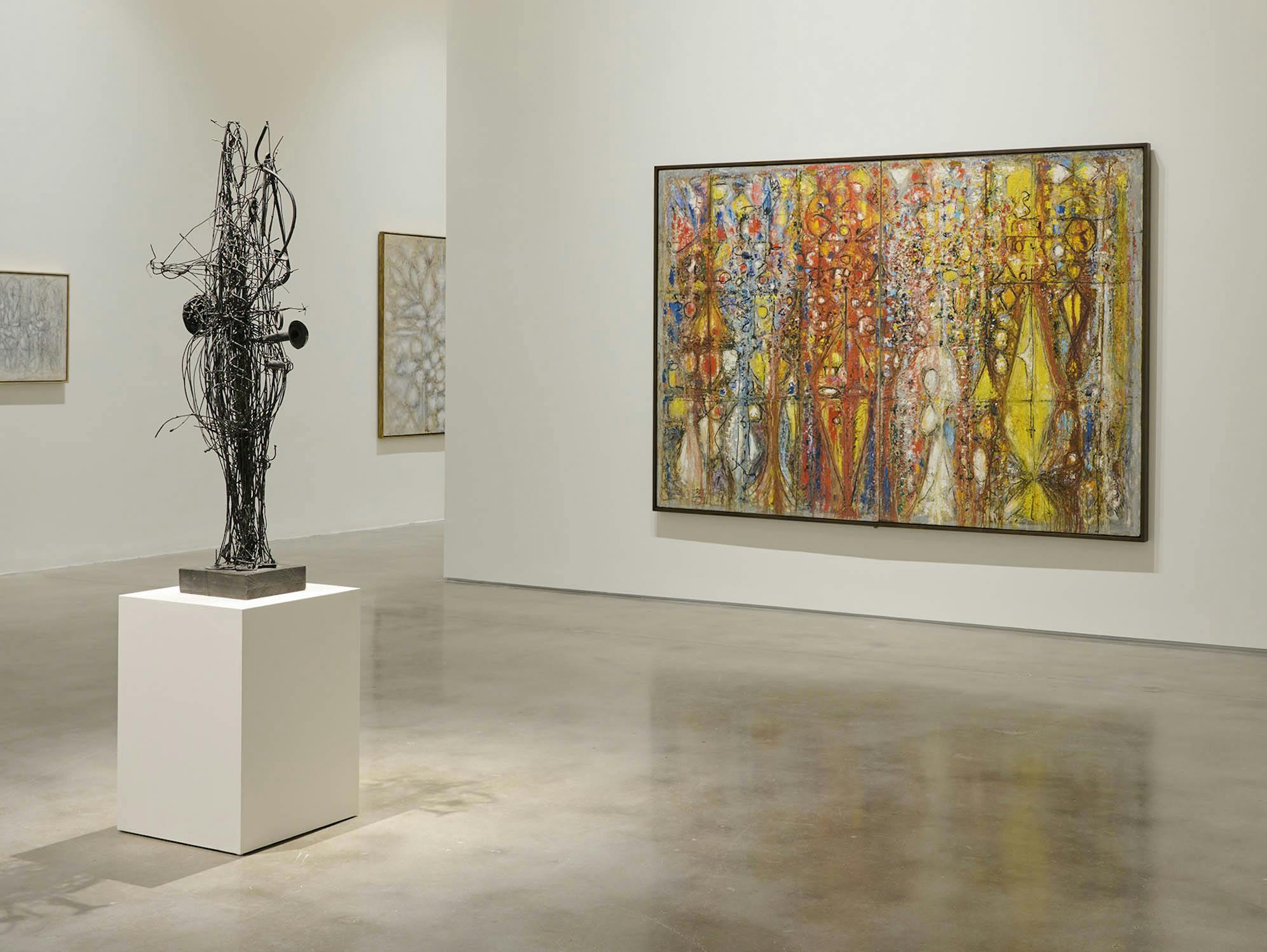 Installation view, Richard Pousette-Dart: Spirit and Substance, Pace Gallery, New York, NY, 2022.