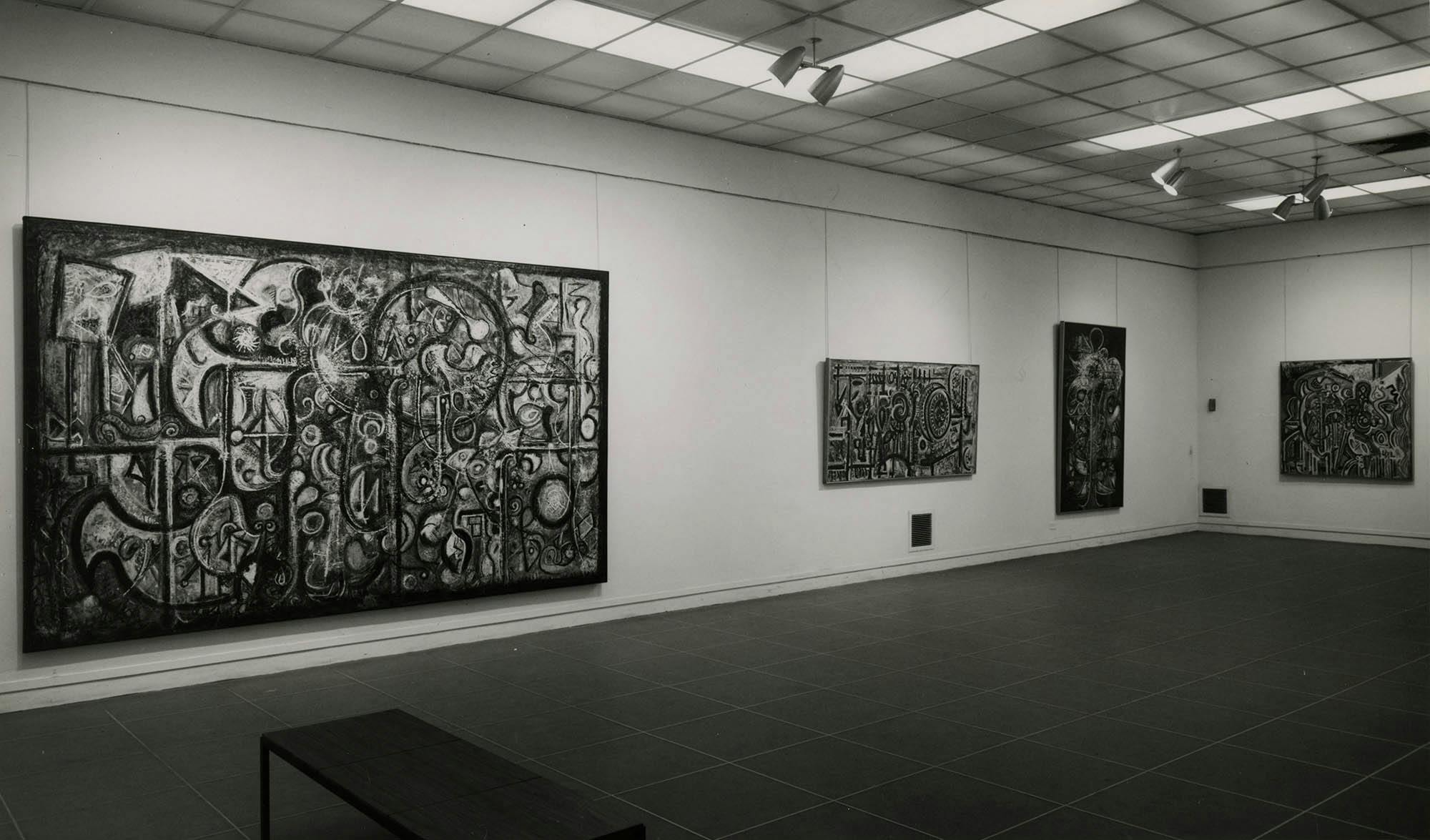 Installation view, Richard Pousette-Dart, Whitney Museum of American Art, New York, NY, 1963.