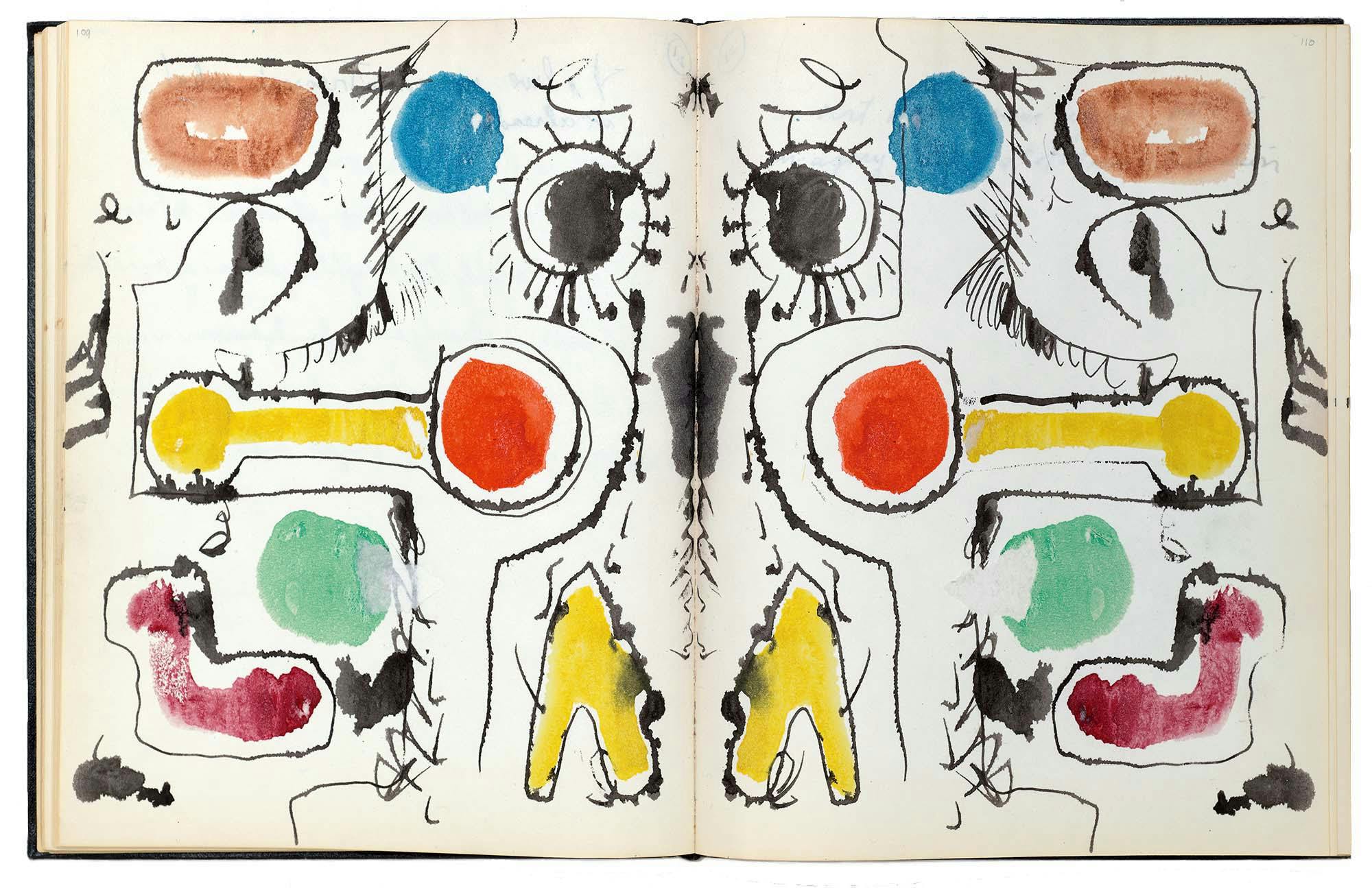 Notebook B-87 
1950s
Black sketch book
11 X 8 ½ in. (27.9 x 21.6 cm)
 – The Richard Pousette-Dart Foundation