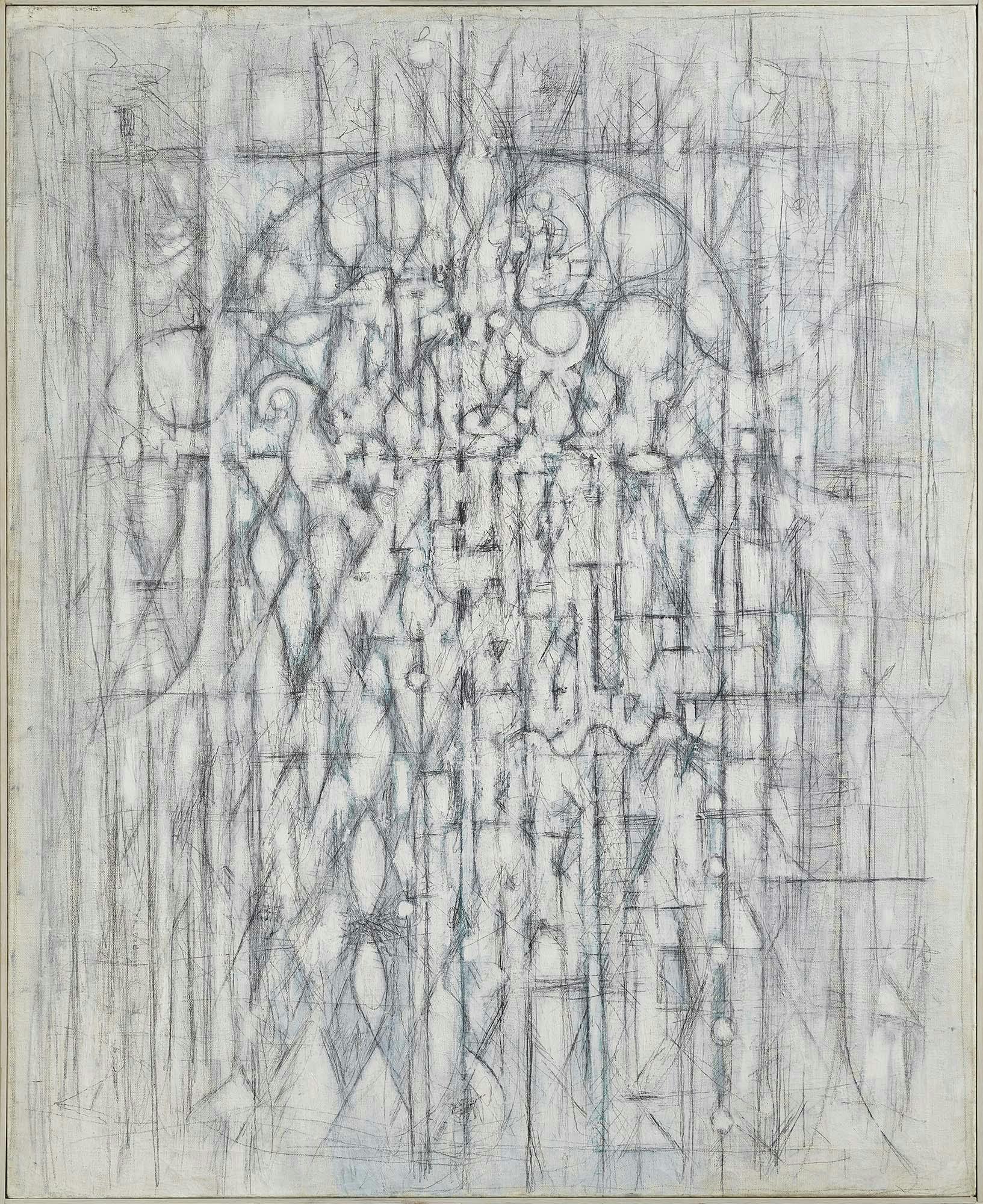 Head of a Poet
1950–51
Oil and graphite on linen
44 1/8 x 35 7/8 in. (112.1 x 91.1 cm)
 – The Richard Pousette-Dart Foundation