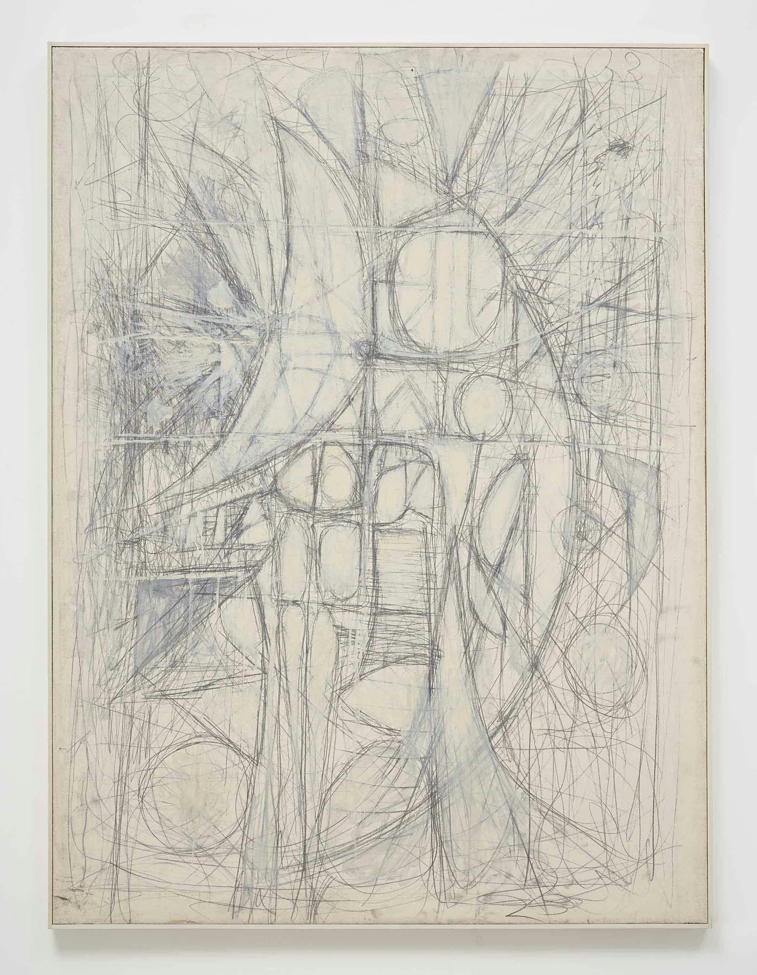 White Etude
1952
Oil and graphite on linen
49 1/2 x 36 3/4 in. (125.7 x 93.3 cm)
 – The Richard Pousette-Dart Foundation