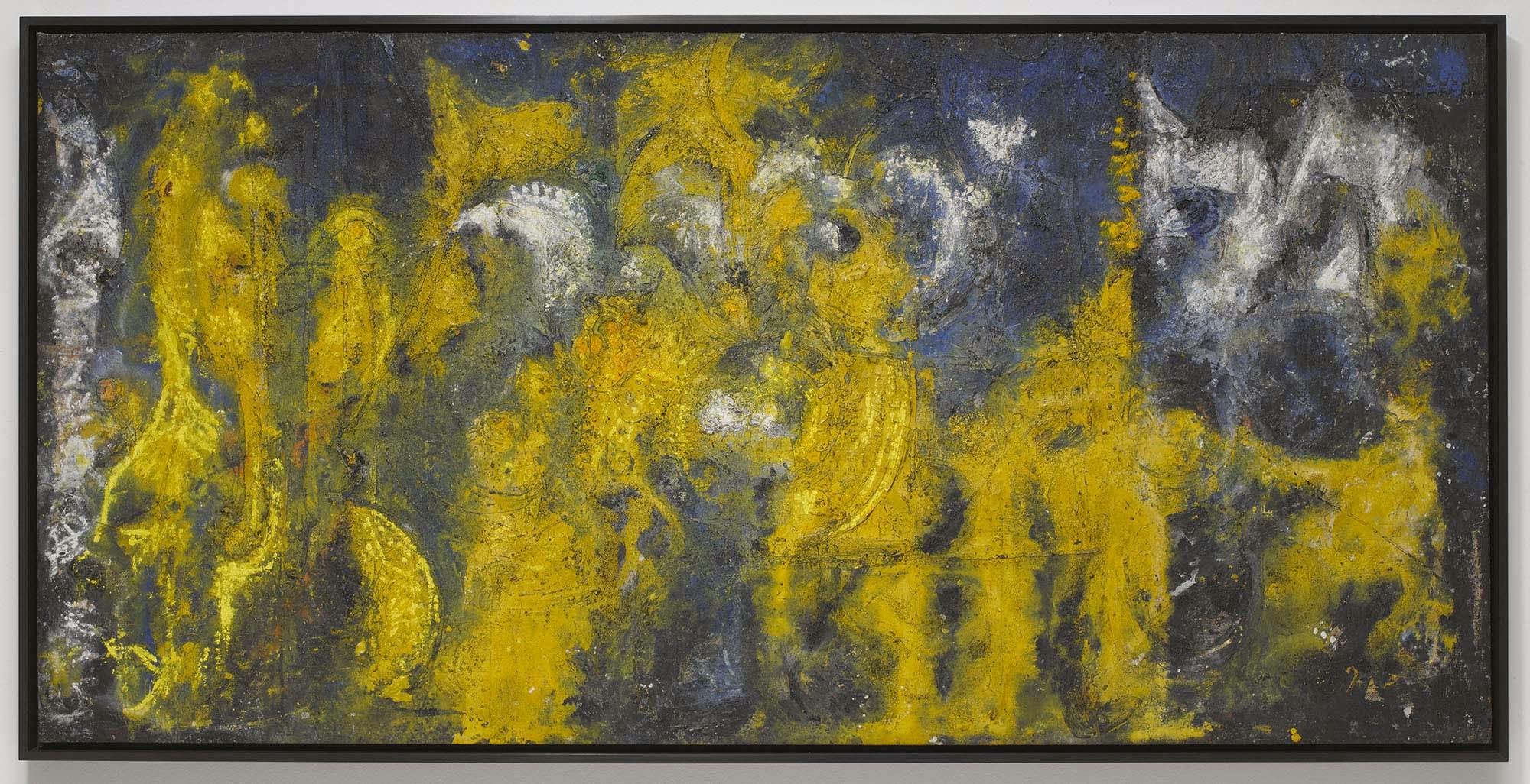 Yellow Amorphous / Amorphous 2
1950
Oil on linen
45 1/2 x 92 in. (115.6 x 233.7 cm)
 – The Richard Pousette-Dart Foundation