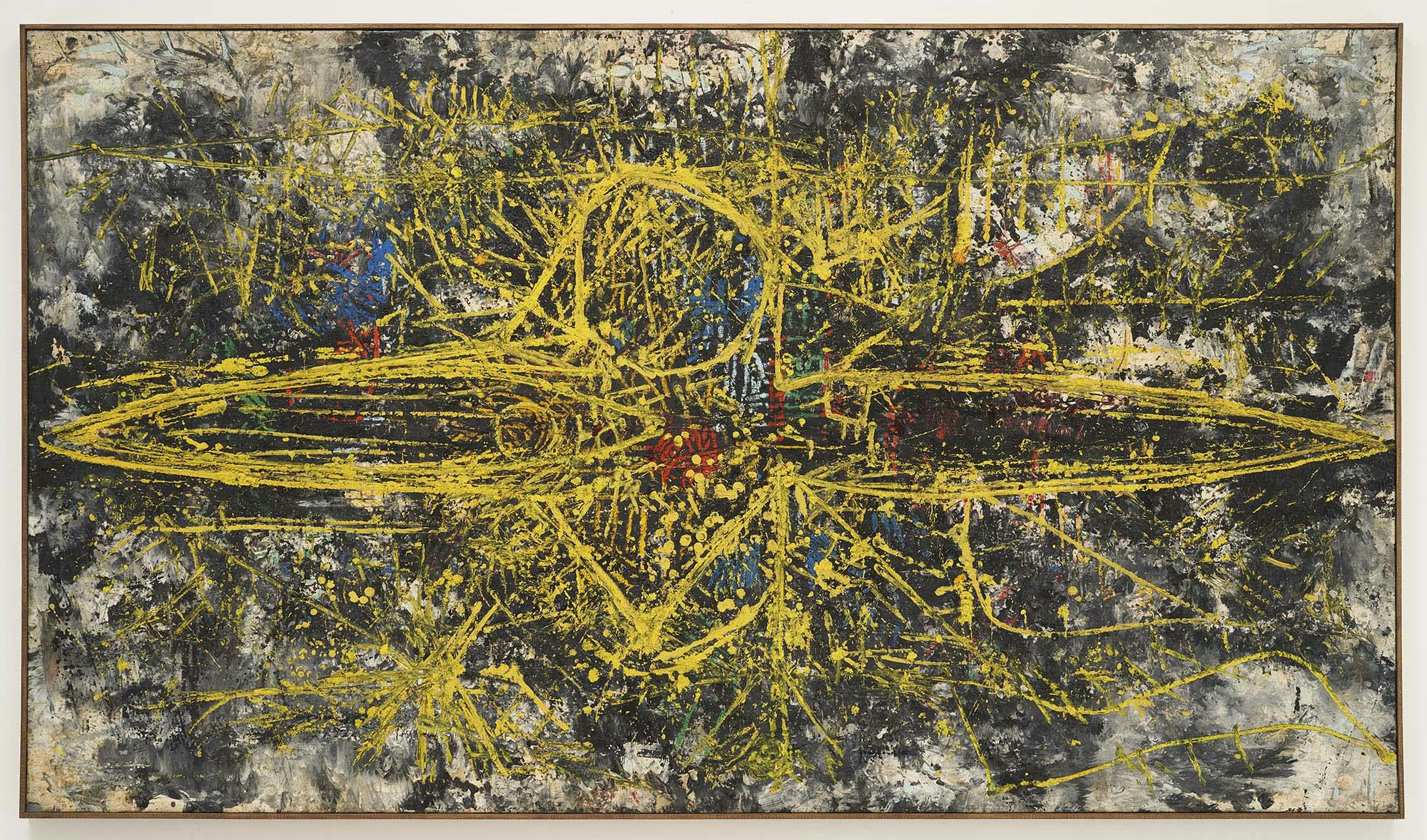 Icarus
1951
Oil on linen
41 1/2 x 72 1/4 in. (105.4 x 183.5 cm)
 – The Richard Pousette-Dart Foundation