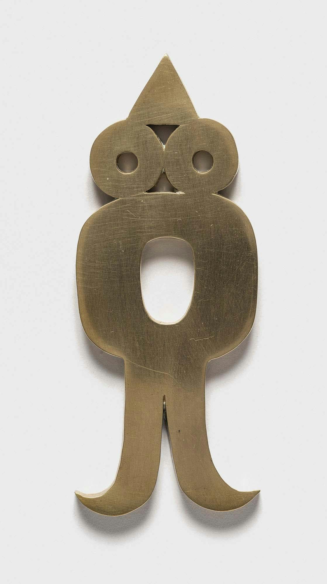 #65 (Eye Ghost Form)
c. 1945
Hand-cut  brass
4 1/2 x 2 x 1/4 in. (11.4 x 5.1 cm)
 – The Richard Pousette-Dart Foundation
