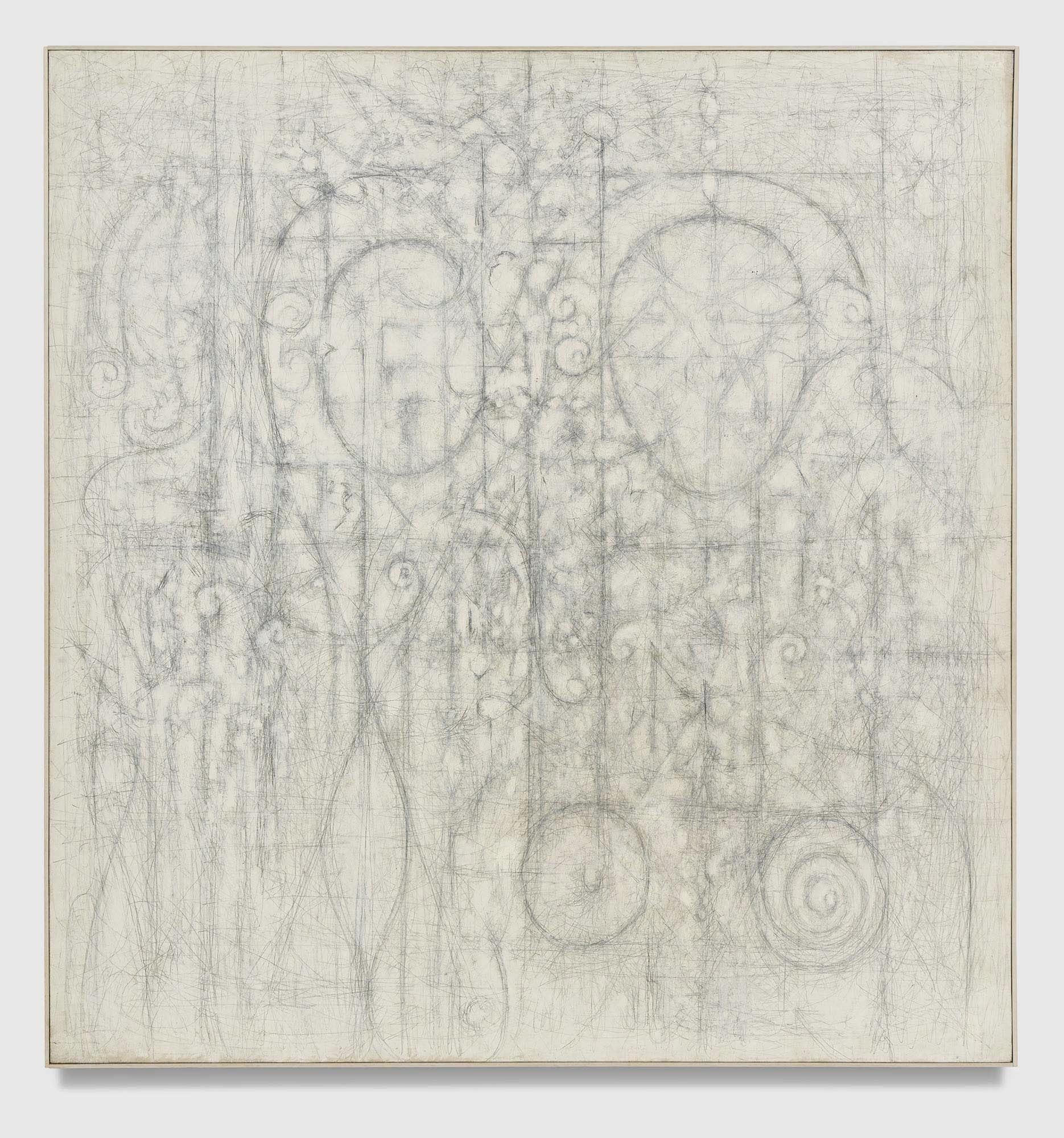 Quiet Lovers
1950–51
Oil and graphite on linen
53 1/4 x 50 1/4 in. (135.3 x 127.6 cm)
 – The Richard Pousette-Dart Foundation
