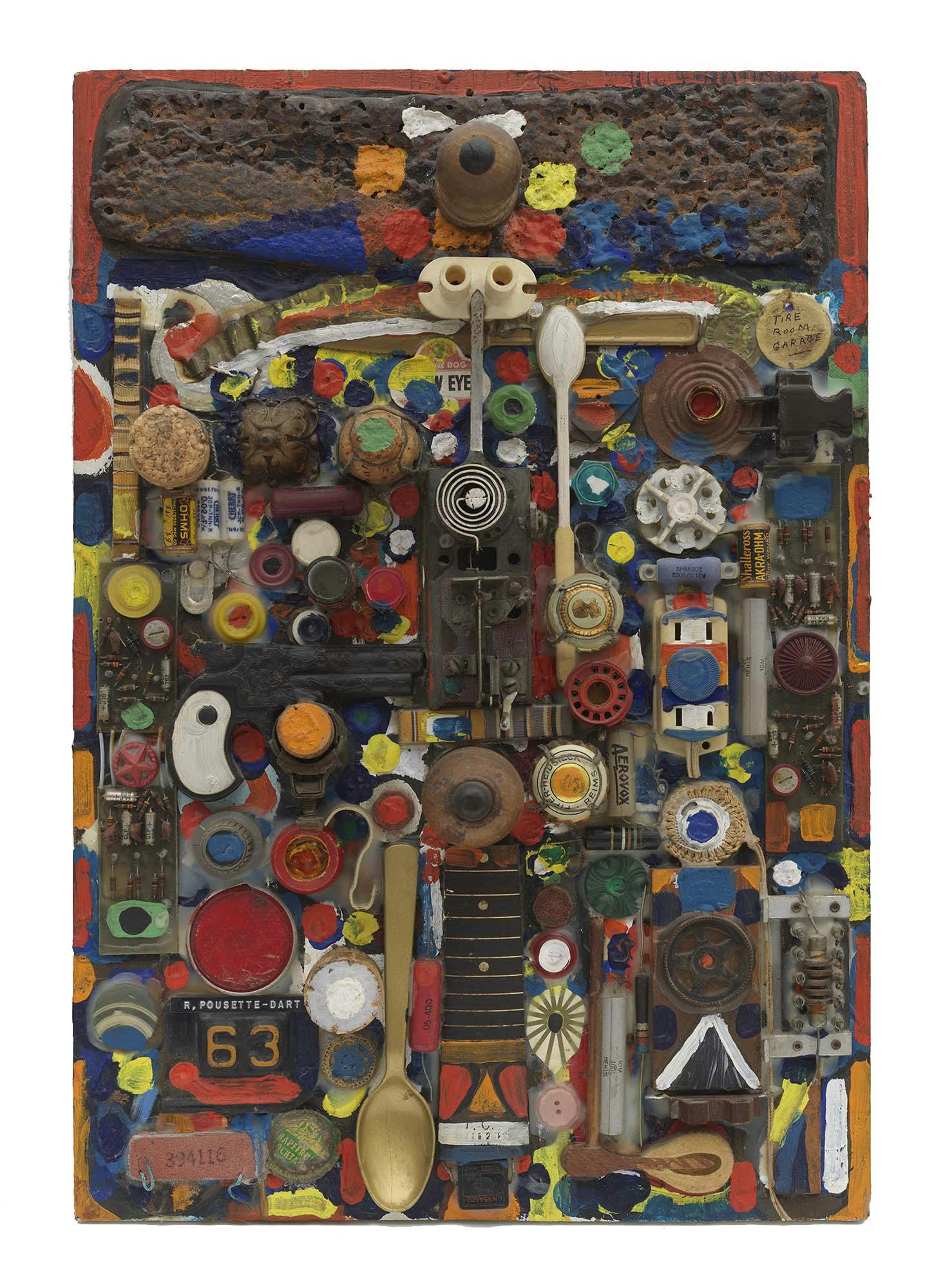 Untitled
1963
Mixed media: found objects and acrylic on wood
18 7/8 x 13 x 3 3/4 in. (47.9 x 33 x 9.5 cm)
 – The Richard Pousette-Dart Foundation