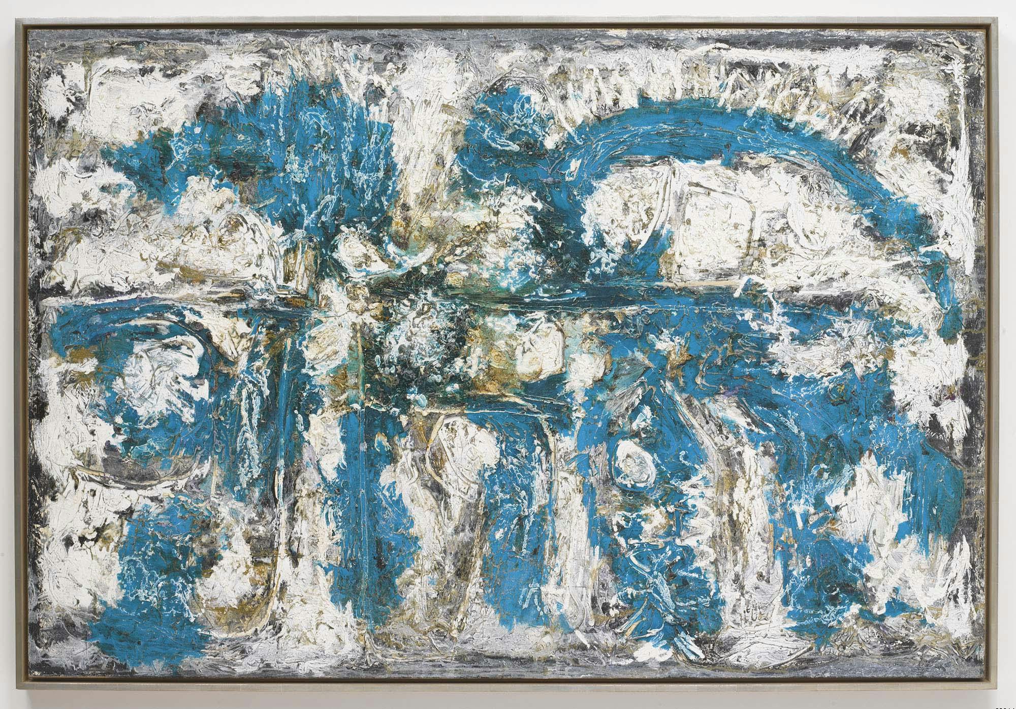 Blue Amorphous #4
1962
Oil on canvas
51 x 75 1/2 in. (129.5 x 191.8 cm)
 – The Richard Pousette-Dart Foundation