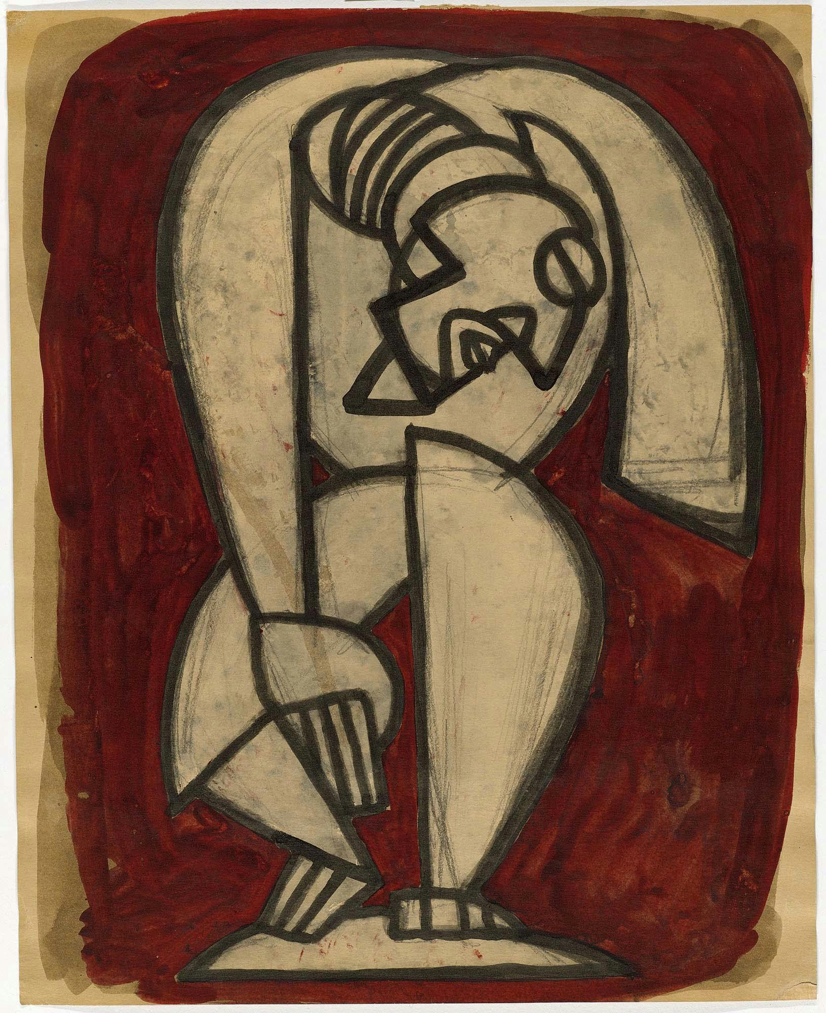 Agony
1930s
Graphite ink, and wash on paper
18 1/2 x 14 7/8 in. (47 x 37.8 cm)
 – The Richard Pousette-Dart Foundation