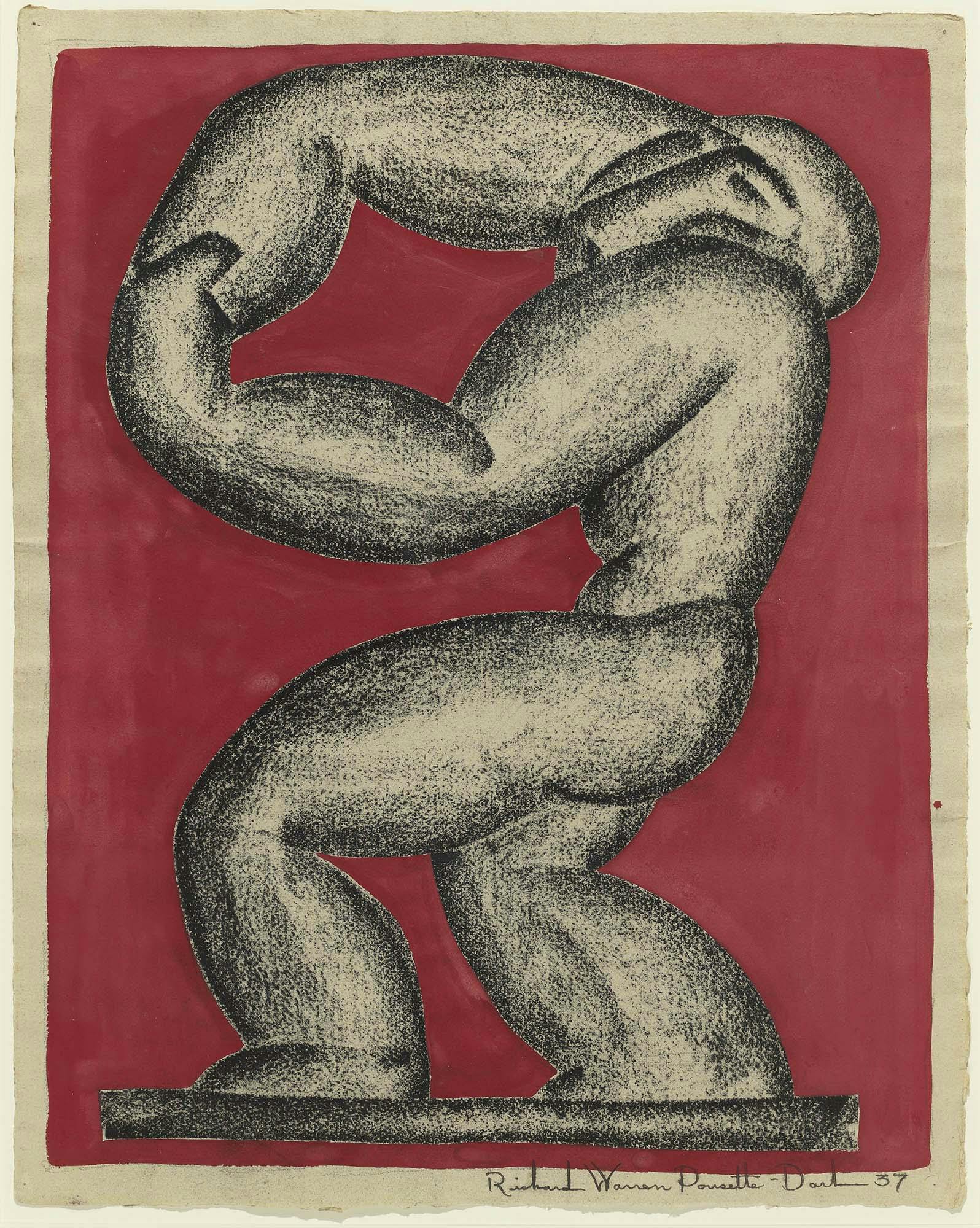 The Dance IV
1937
Conté and gouache on paper
22 3/4 x 18 in. (57.8 x 45.7 cm)
 – The Richard Pousette-Dart Foundation