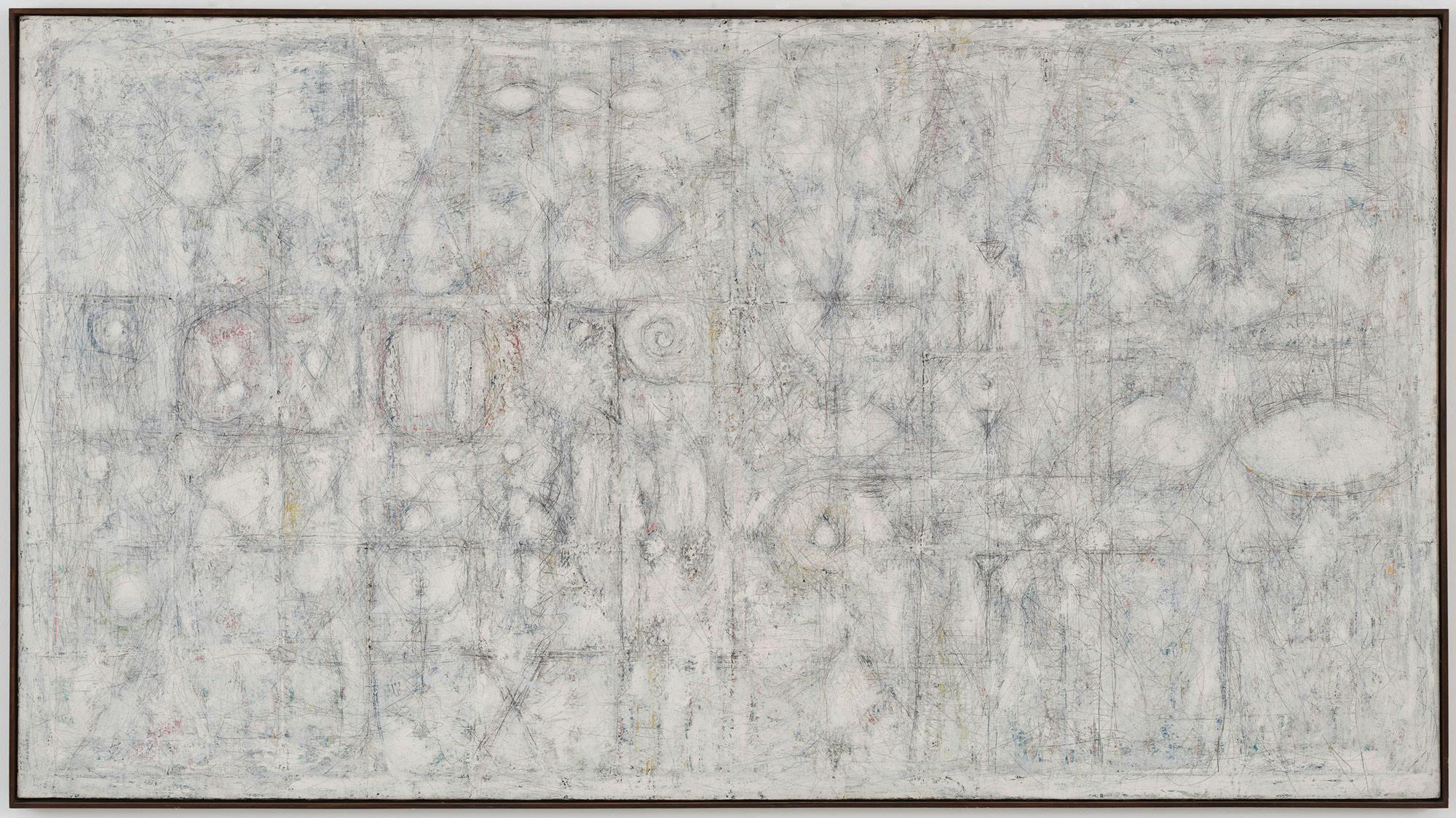 Chavade
1951
Oil and graphite on canvas
53 3/8 x 96 1/2 in. (135.6 x 245.1 cm)  
The Museum of Modern Art, New York, Philip Johnson Fund (503.1969)
 – The Richard Pousette-Dart Foundation