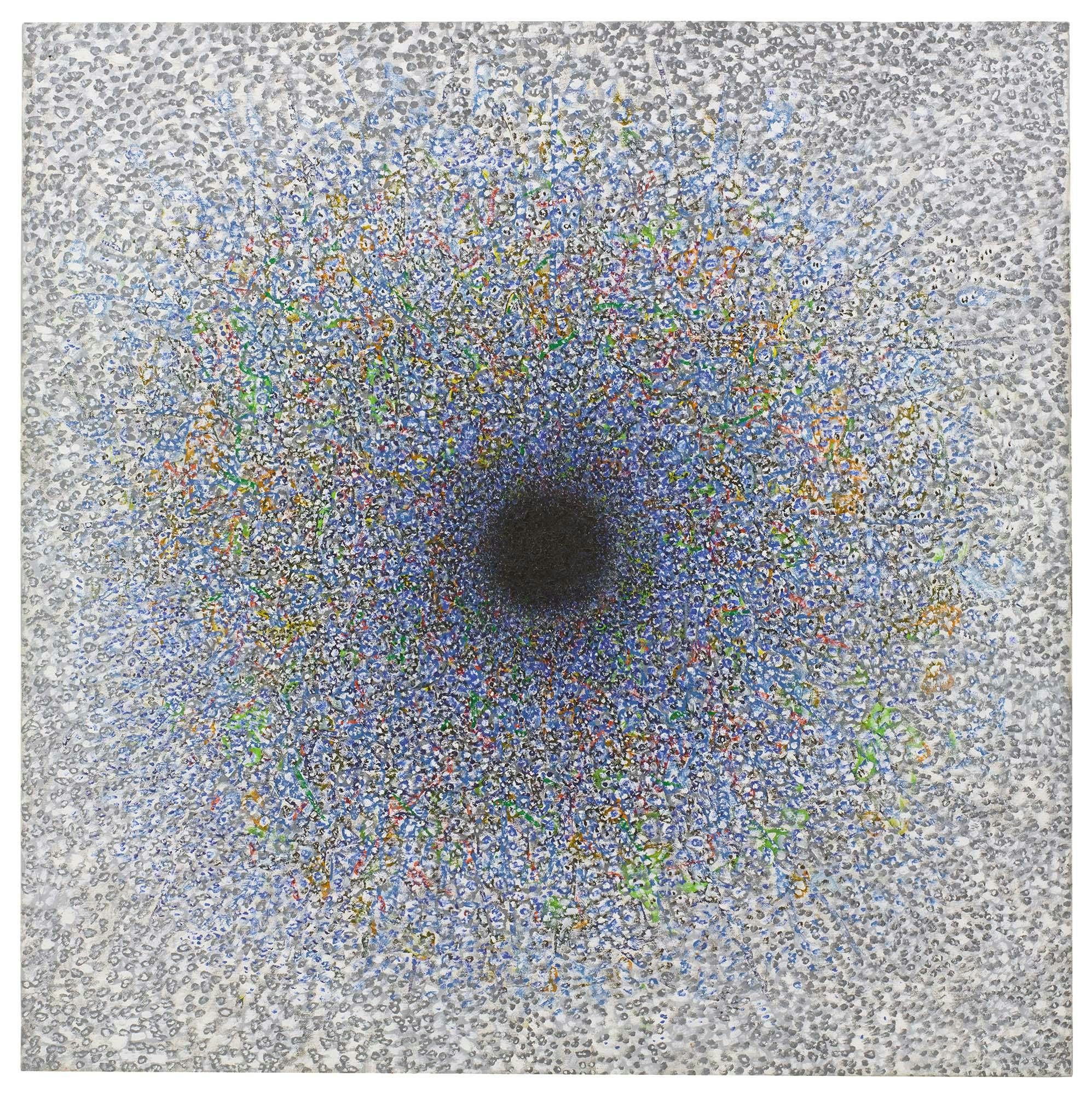 Imploding Black
1985–86
Acrylic on linen
72 x 72 in. (182.9 x 182.9 cm)
 – The Richard Pousette-Dart Foundation