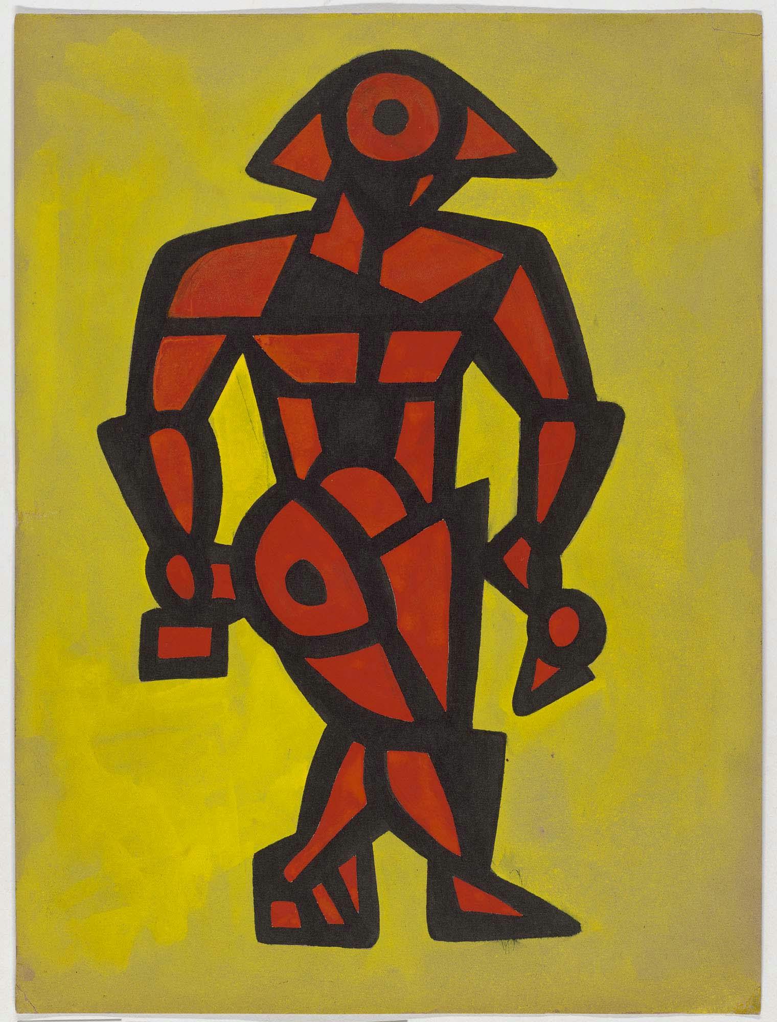The Walking Man
c. 1930s
Gouache ink, and graphite on paper
15 7/8 x 11 7/8 in. (40.3 x 30.2 cm)
 – The Richard Pousette-Dart Foundation