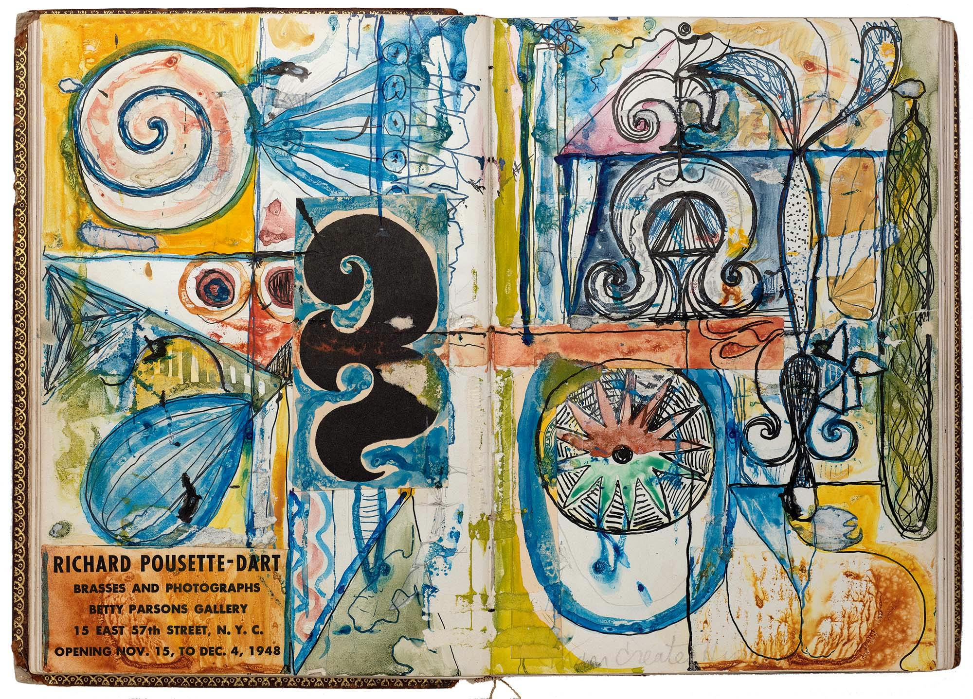Notebook page, _Knights of Pythias,_ 1940s
 – The Richard Pousette-Dart Foundation